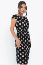 Платье Габриэль (черное/круги) П13953-10М LT Collection