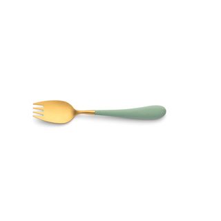 Набор столовых приборов Cutipol Alice Celadon Gold 3пр морская волна ALI.3.CEGB