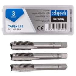 Метчик M8x1,25 (3шт) Scheppach Sch-TAP8x1,25