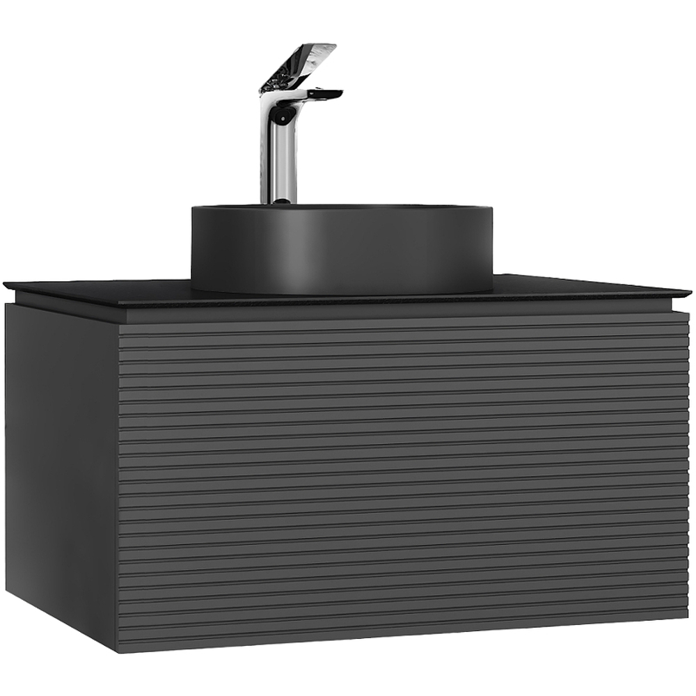 Тумба с раковиной Jorno Stone 100 см Stn.01.100/P/A/JR антрацит
