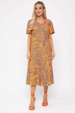 Платье Иоланда (оранжево-синее) П13677-5М LT Collection