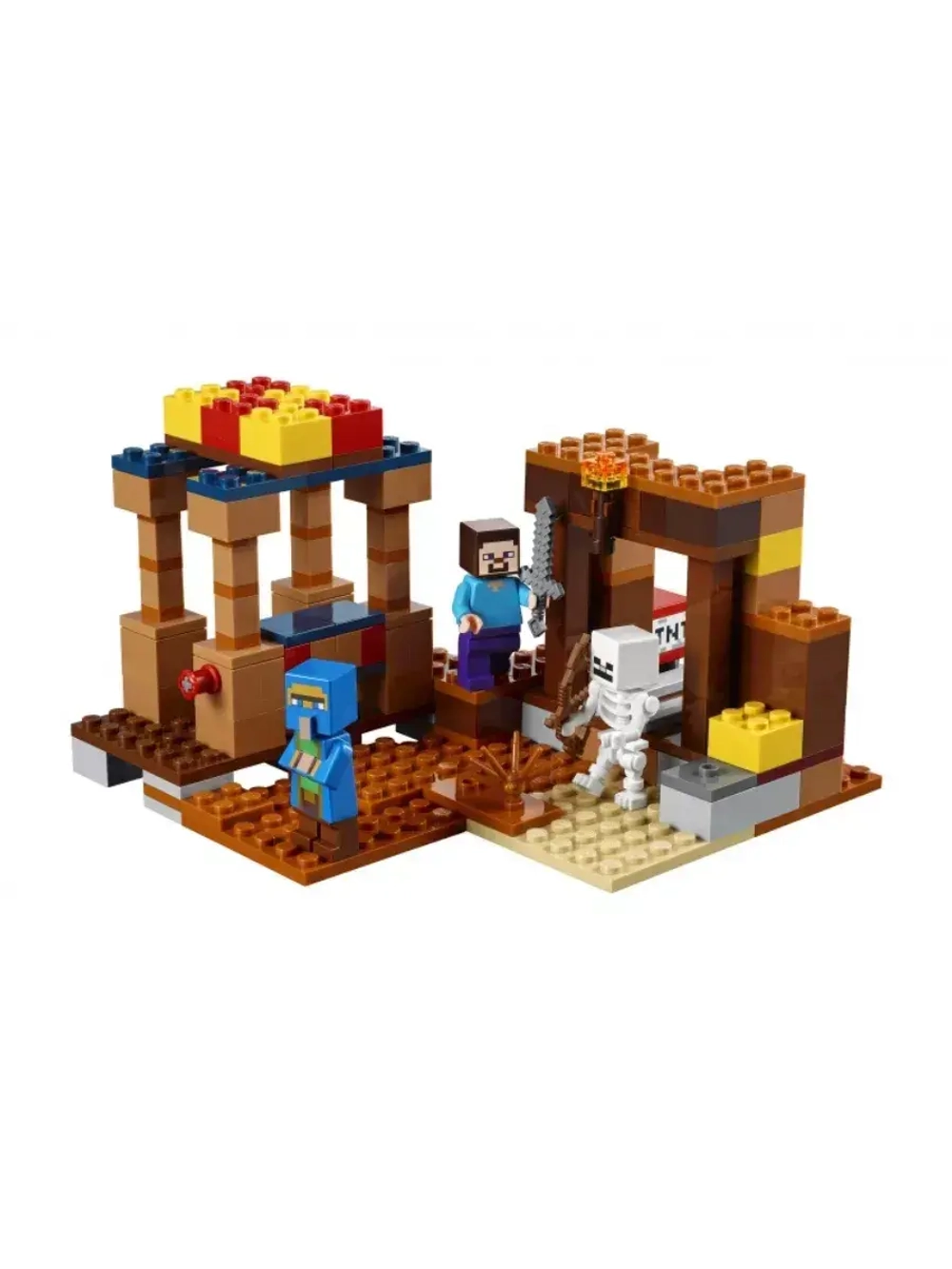 Конструктор Майнкрафт Торговый пост 213 деталей