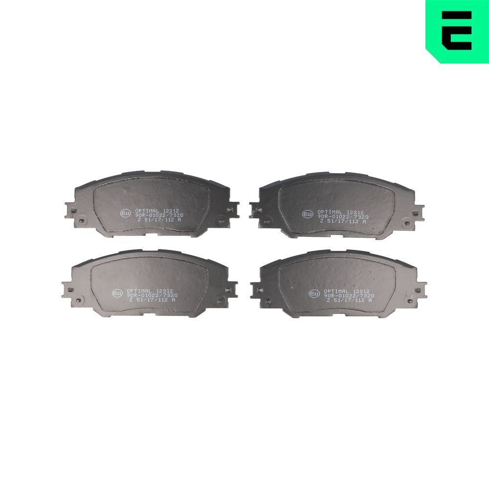 OPTIMAL - BP12312-OPT - Brake Pad Set, disc brake