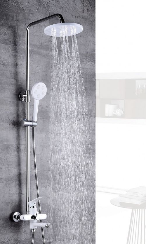 263562-F Душевая система од. пов. (бел./хром) ViEiR (4/1шт)