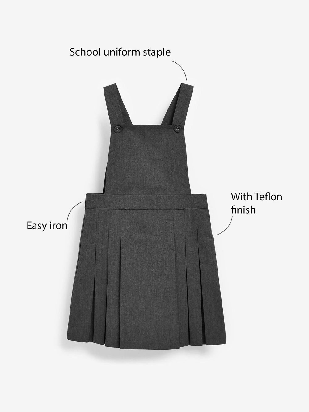 Сарафан школьный для девочки Next 185-242, Серый