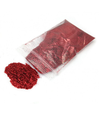 Блестки в пакете красные 100 гр