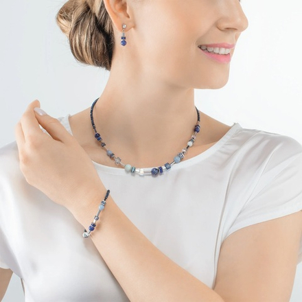 Колье Coeur de Lion Blue-Silver 4351/10-0717