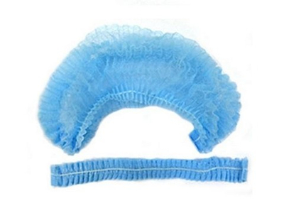 Шапочки Шарлотта 100шт синяя шёлк-флис 10уп/кор