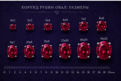 Корунд Рубин Овал