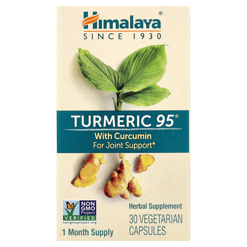 Himalaya, Turmeric 95® с куркумином, 30 вегетарианских капсул