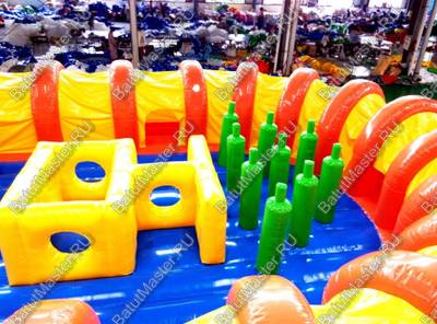 Коммерческий надувной батут "Ракета" 20*10*7 м