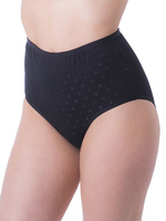 Женские трусы-макси из нежнейшего перфорированного хлопка (Размер: 60) (Цвет: черный)