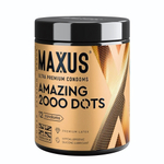 Точечные презервативы MAXUS 2000 Amazing Dots с железным кейсом - 12 шт.