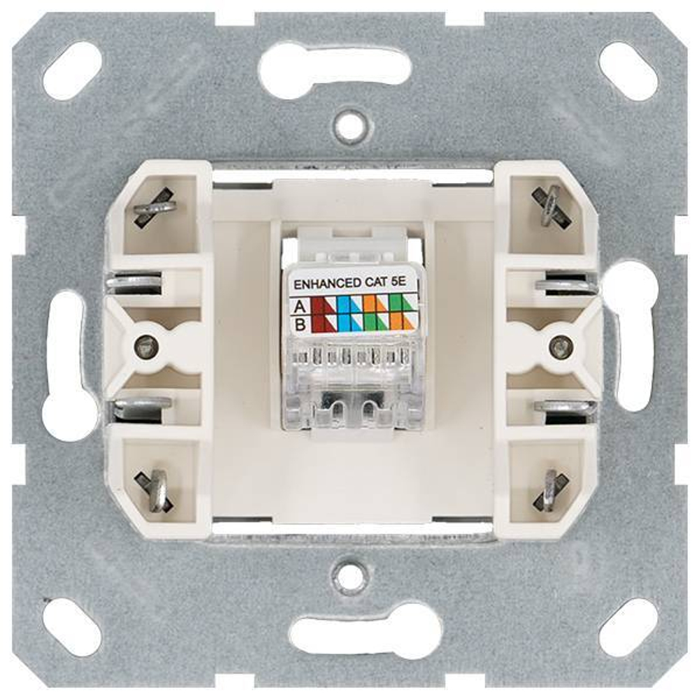 Интернет-розетка RJ45 с накладкой, цвет Антрацит