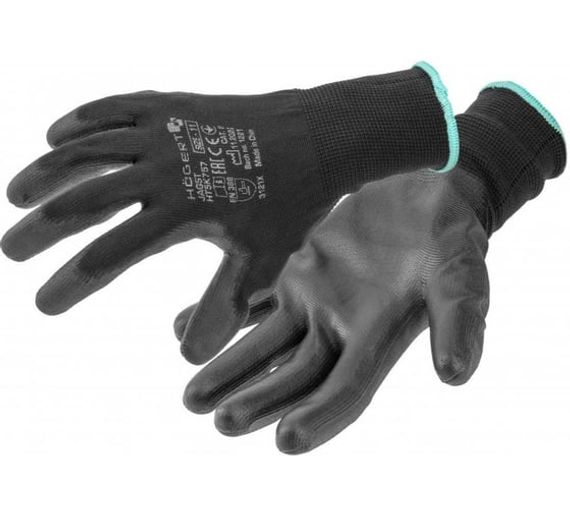 Перчатки рабочие с полиуретановым покрытием JAGST Högert, арт. HT5K756