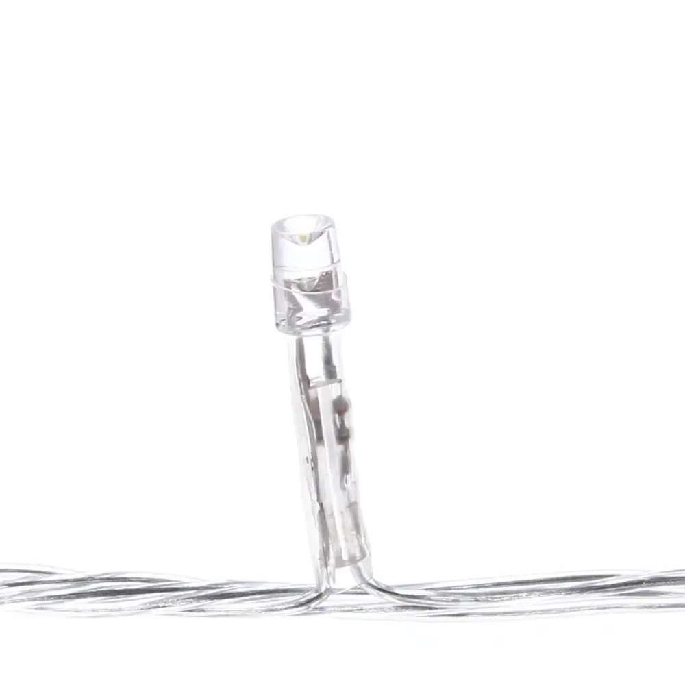 Гирлянда для дома 9,5м 100 ламп LED прозрач.пров.,8 реж, IP-20, Белый (возможность соединения)