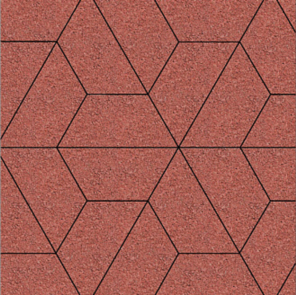 Тротуарная плитка ТРАПЕЦИЯ - Гранит Красный