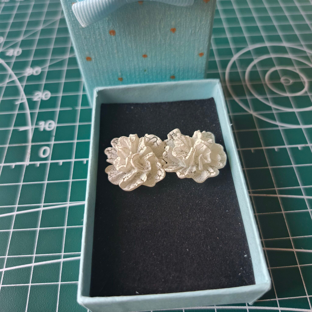 Серьги-пуссеты Ромашки