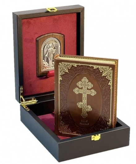 Святое Евангелие с иконой. Подарочный набор с книгой в коробе