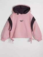 Худи для девочки с завязками розовое