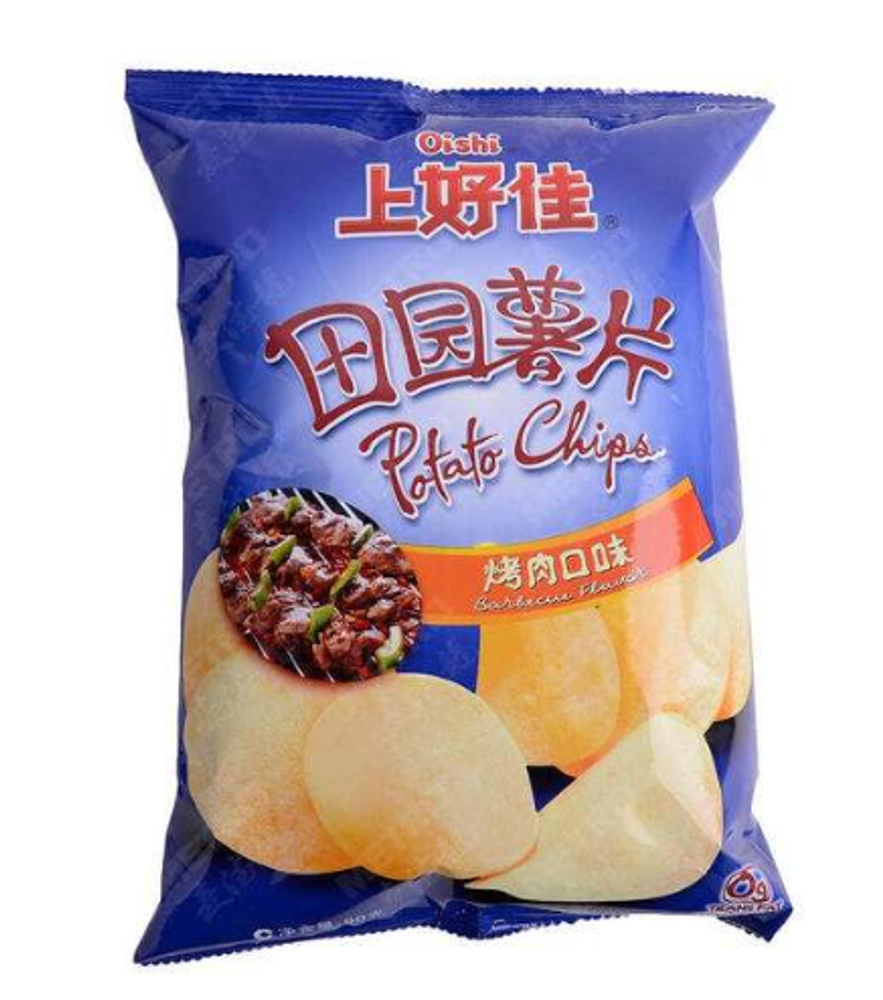 Чипсы картофельные  со вкусом барбекю Shanghaojia 50г