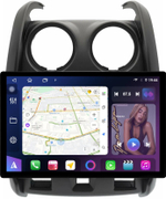 Магнитола для Renault Duster 1 2015-2020, Lada Largus 2021+ (без мультируля, рамка большая матовая) - FarCar BX877 монитор 13" 2K QLED на Android 13, TS10, 6+128, CarPlay, 4G SIM-слот