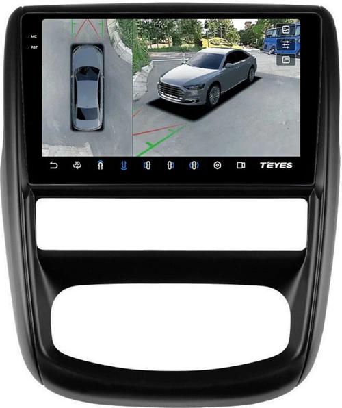 Магнитола для Renault Duster 1 2010-2015 - Teyes CC3-2K-360 монитор 9.5" 2K QLED на Android 10, Быстрая, CarPlay, 4G SIM-слот, 4 камеры в комплекте