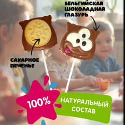 Молочный шоколад Шокомострики на палочке, 24 гр