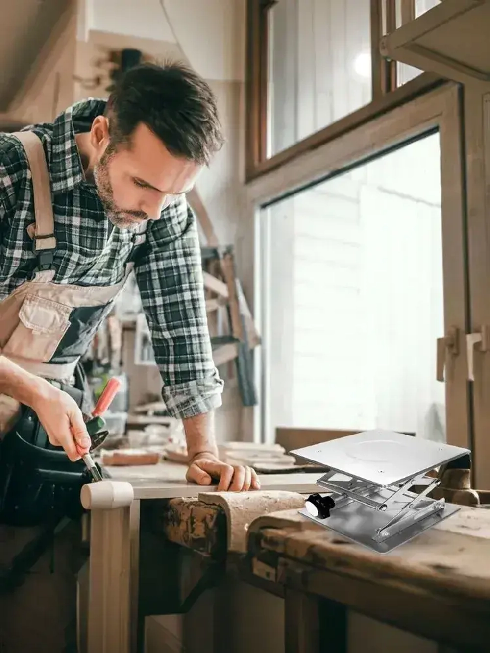 Лабораторная подъемная платформа для ручной гравировки Мини-Ножничный домкрат из нержавеющей стали