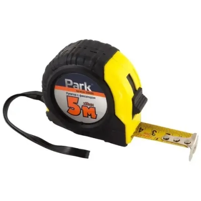 Рулетка Park с фиксатором ПВХ корпус, 5 ммм