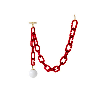 Подвесной дизайнерский светильник  Cerine Swagged Pendant by Trueing Studio (красный)