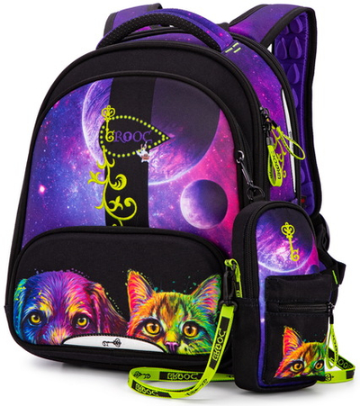 Ранец GROOC 9-142 + пенал + мешок + сумка-пенал