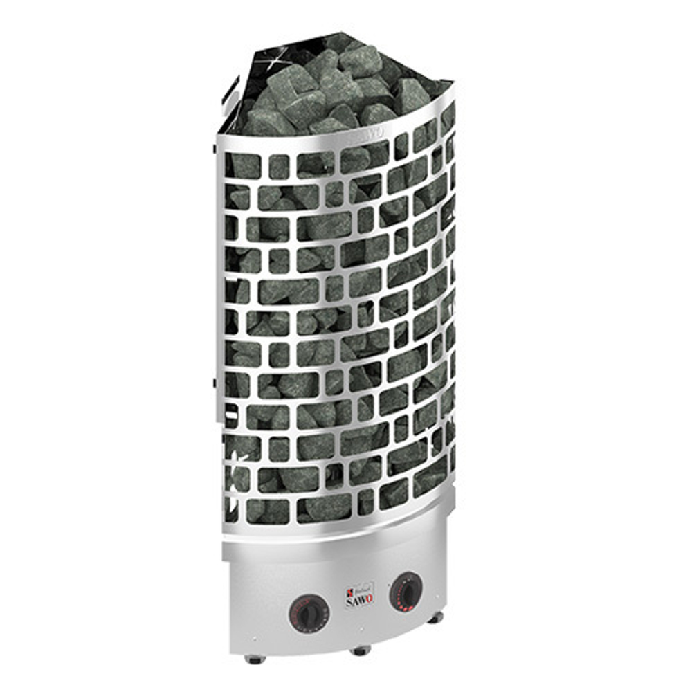 Электрическая печь SAWO ARIES ARI3-90NB-CNR-P (9 кВт, встроенный пульт, угловая, нержавейка)