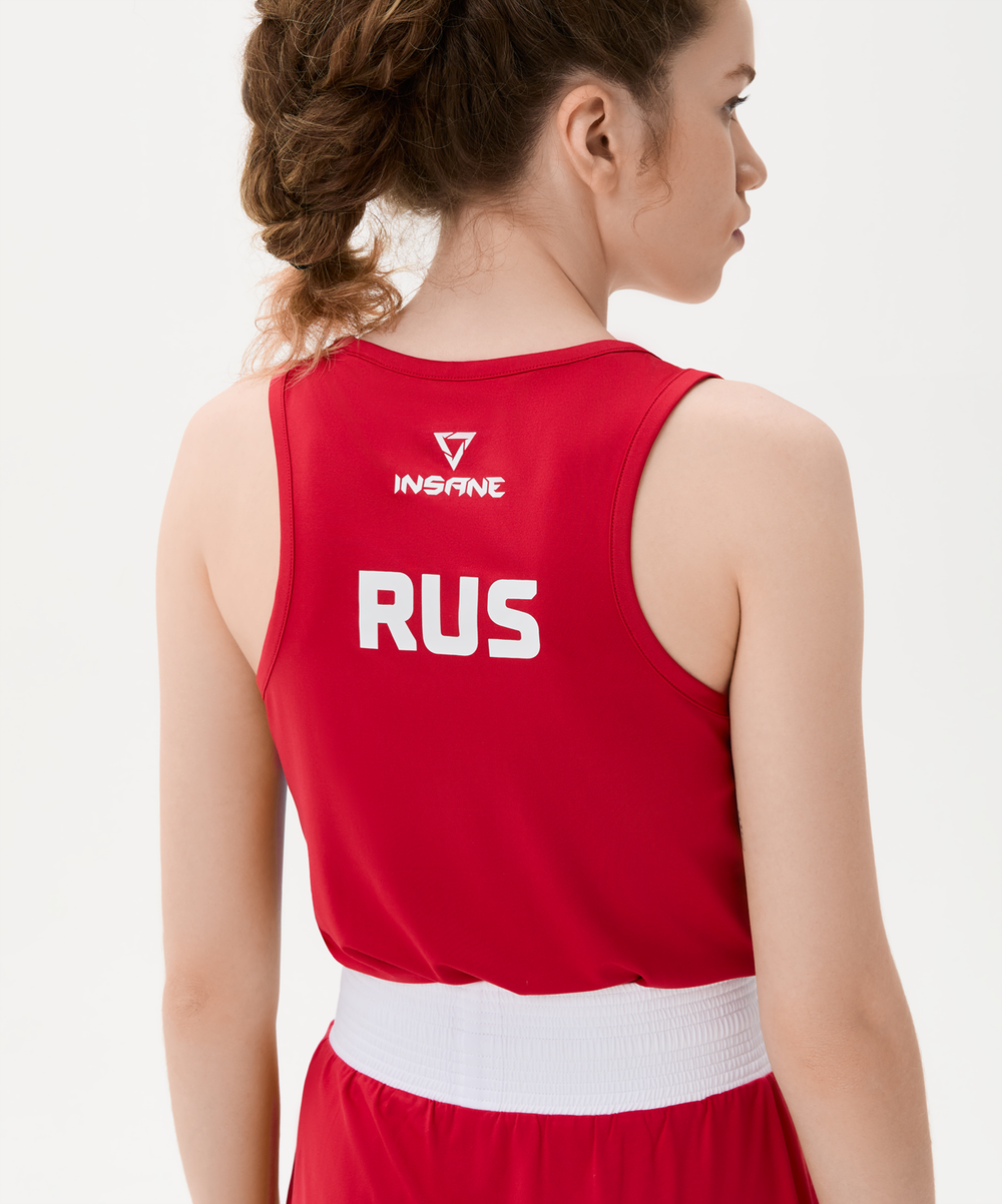 Майка боксерская женская INSANE RBF, красный