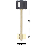 Заготовка сувальдного ключа 14198 BRD4DP (желтый)
