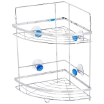 Полка угловая двухъярусная W2667 Бриллиант, синий размер:24,5,5х38см (крепление: присос