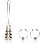 Зажимы на соски и зажим для клитора Nipple and Clitoral Non-Piercing Body Jewelry (Цвет: Серебристый)