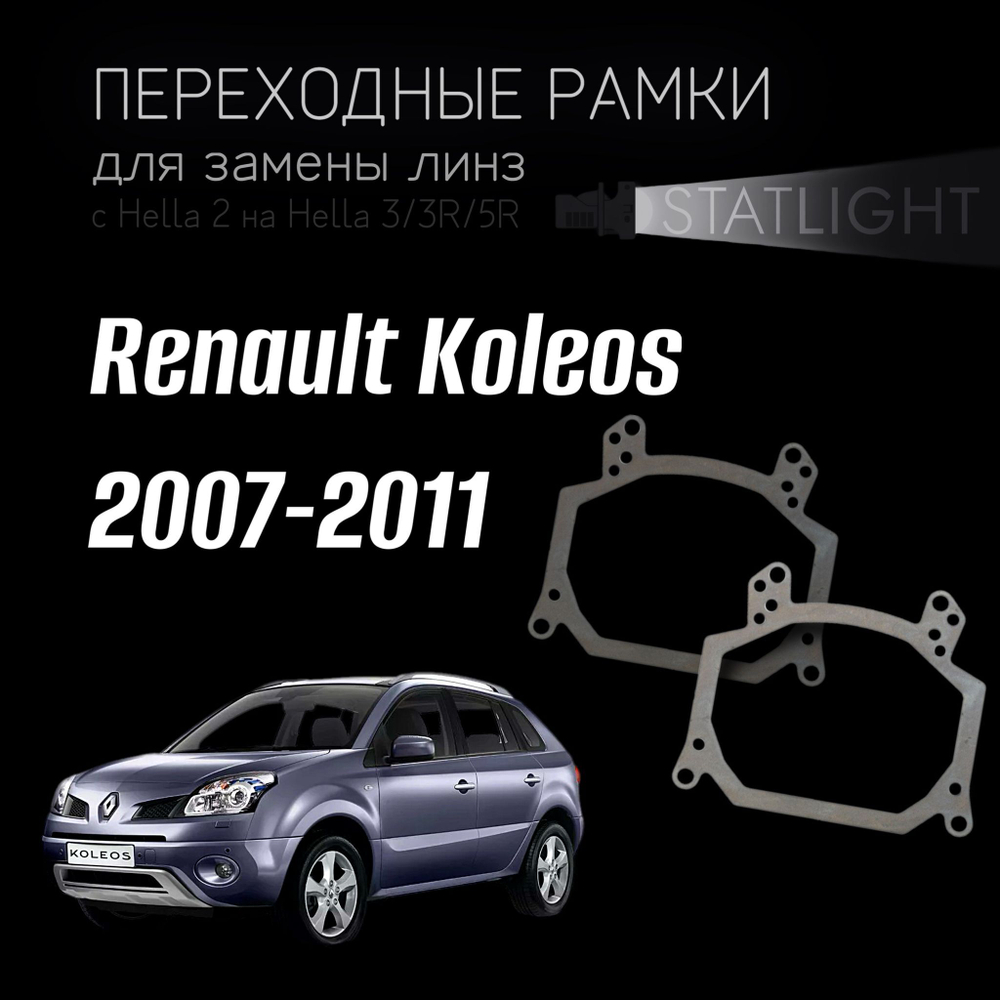 Переходные рамки для замены линз на Renault Koleos 2007-2011