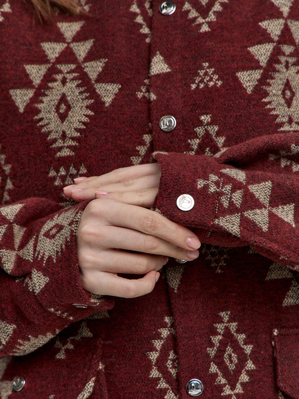 Рубашка Kefirmykifer в этностиле бордовая