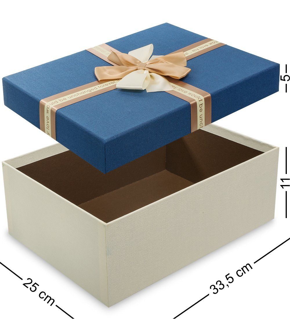 WF-68/3-B Коробка «Прямоугольник» цв.беж./син.