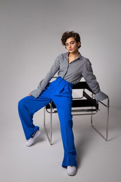 Рубашка из итальянского хлопка в полоску