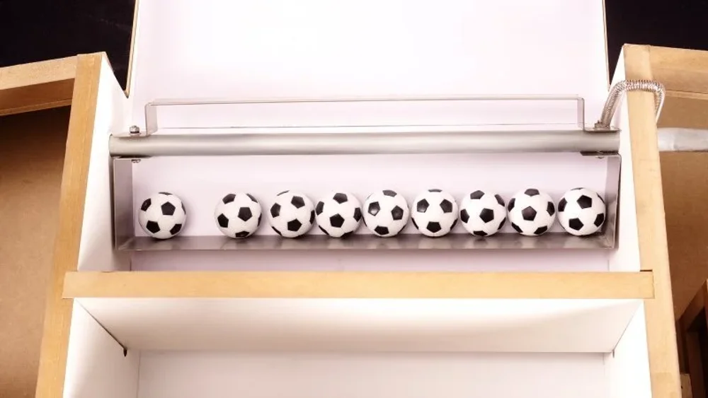 Игровой стол - футбол «Enterprise» (141 х 76 х 92 см) жетоноприемник