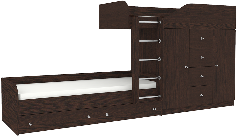 Двухъярусная кровать КарИВи Астра 6 Венге Венге