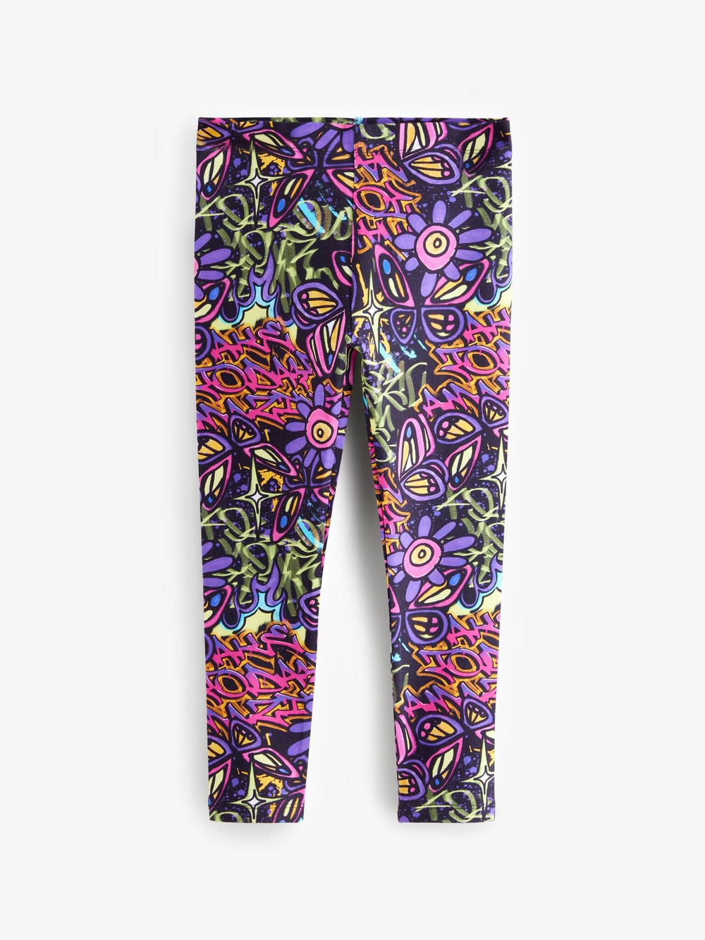 Легинсы для девочки Next E61-330, 5 шт., Фуксия, Черный, Фиолетовый