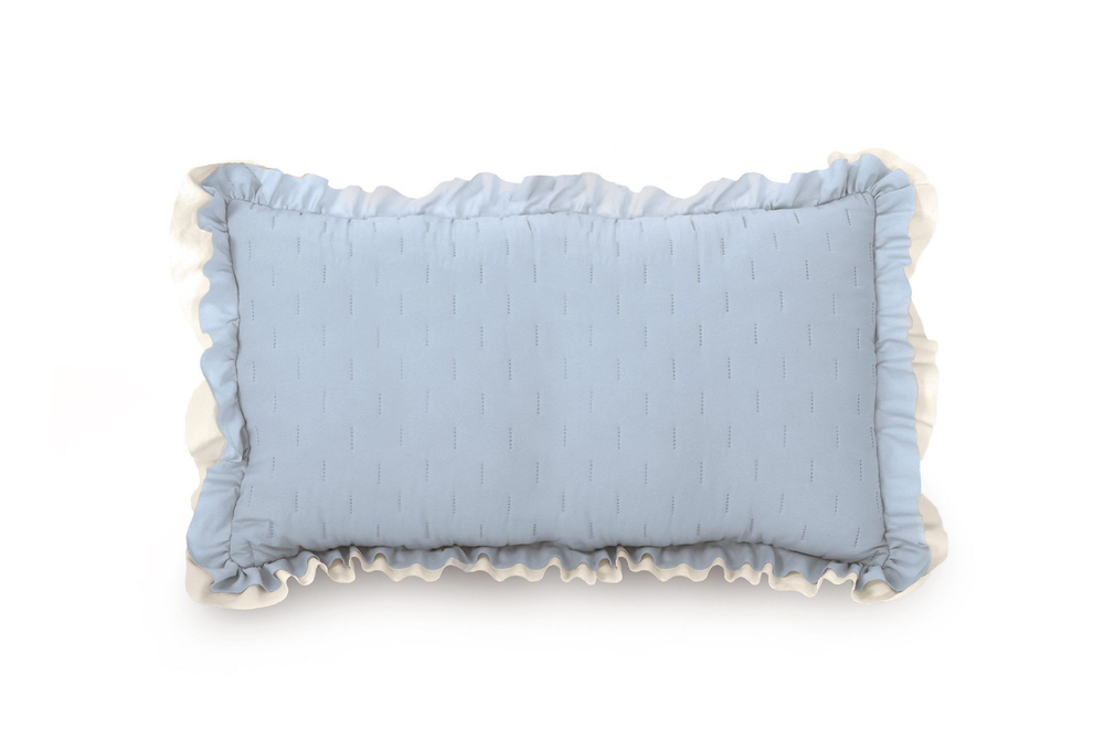 Декоративная наволочка "Рошель" ГОЛУБОЙ 50x80см вискоза полиэстр