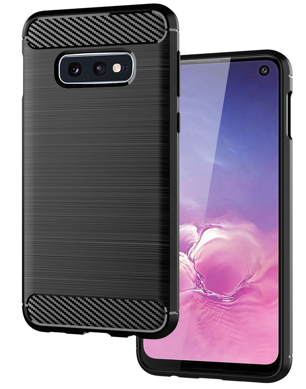 Чехол для Samsung Galaxy S10e цвет Black (черный), серия Carbon от Caseport