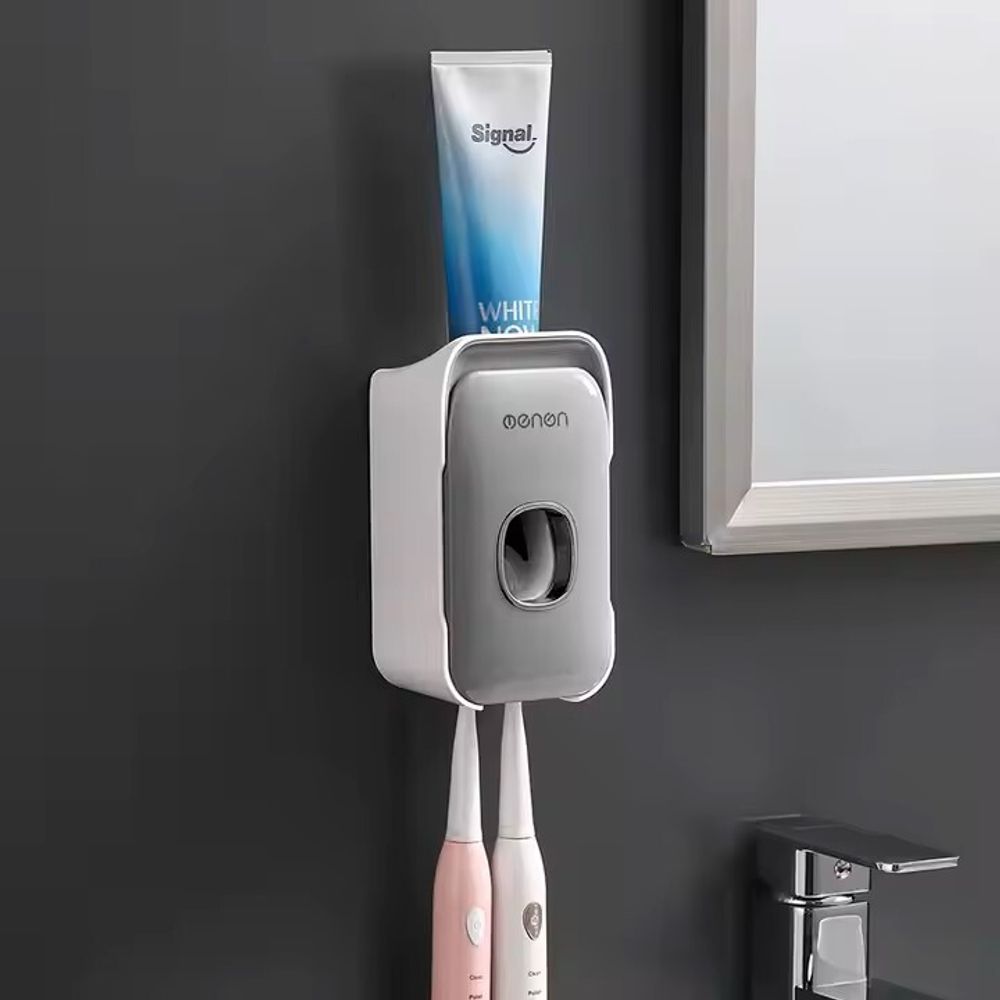 Дозатор для зубной пасты и держатель для щеток настенный