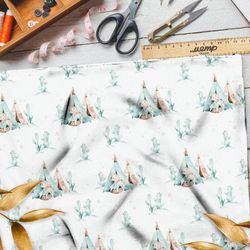 Ткань шифон сказочные вигвамы