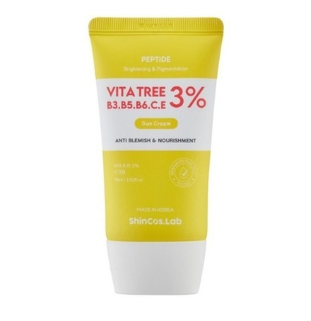 Солнцезащитный крем ShinCos.Lab витамин С 75мл