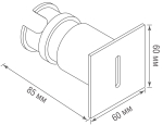 Donolux, Portal,  Светильник светодиодный,  3Вт, 3000K, 40Лм,  700мА,  10°,  CRI80, IP20,  60х60x38мм,  глубина